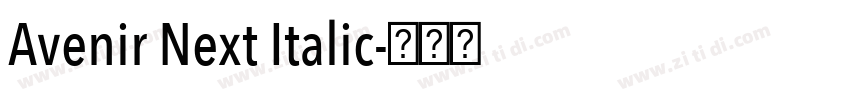 Avenir Next Italic字体转换